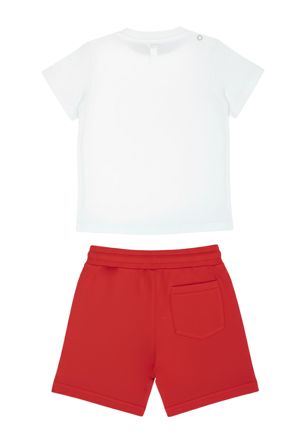 Completo bianco-rosso per bambino