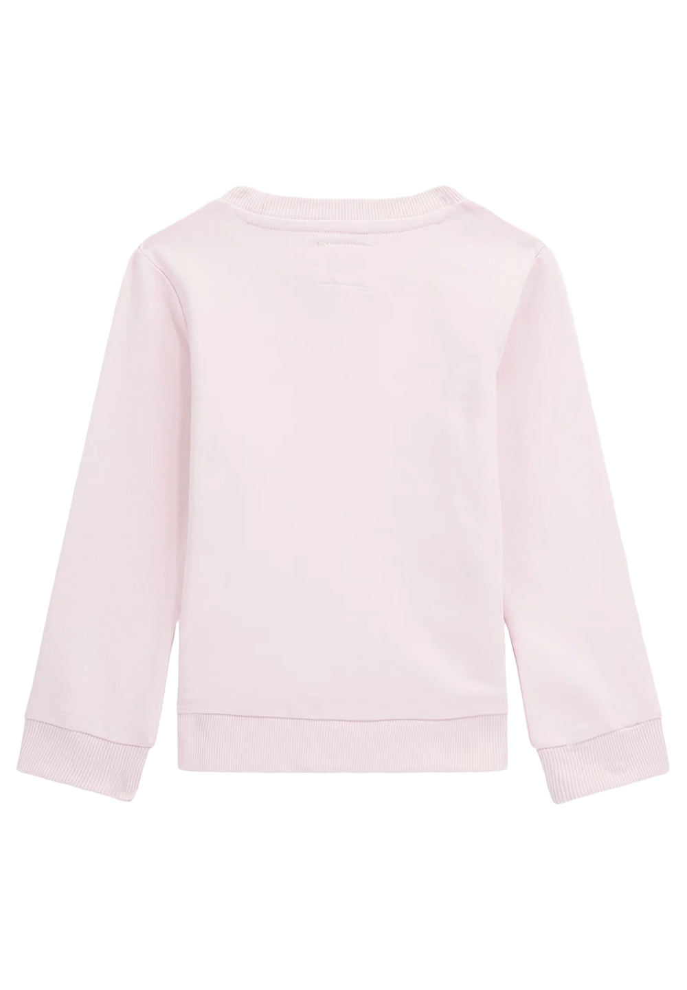 Pink crewneck sweatshirt for baby girls