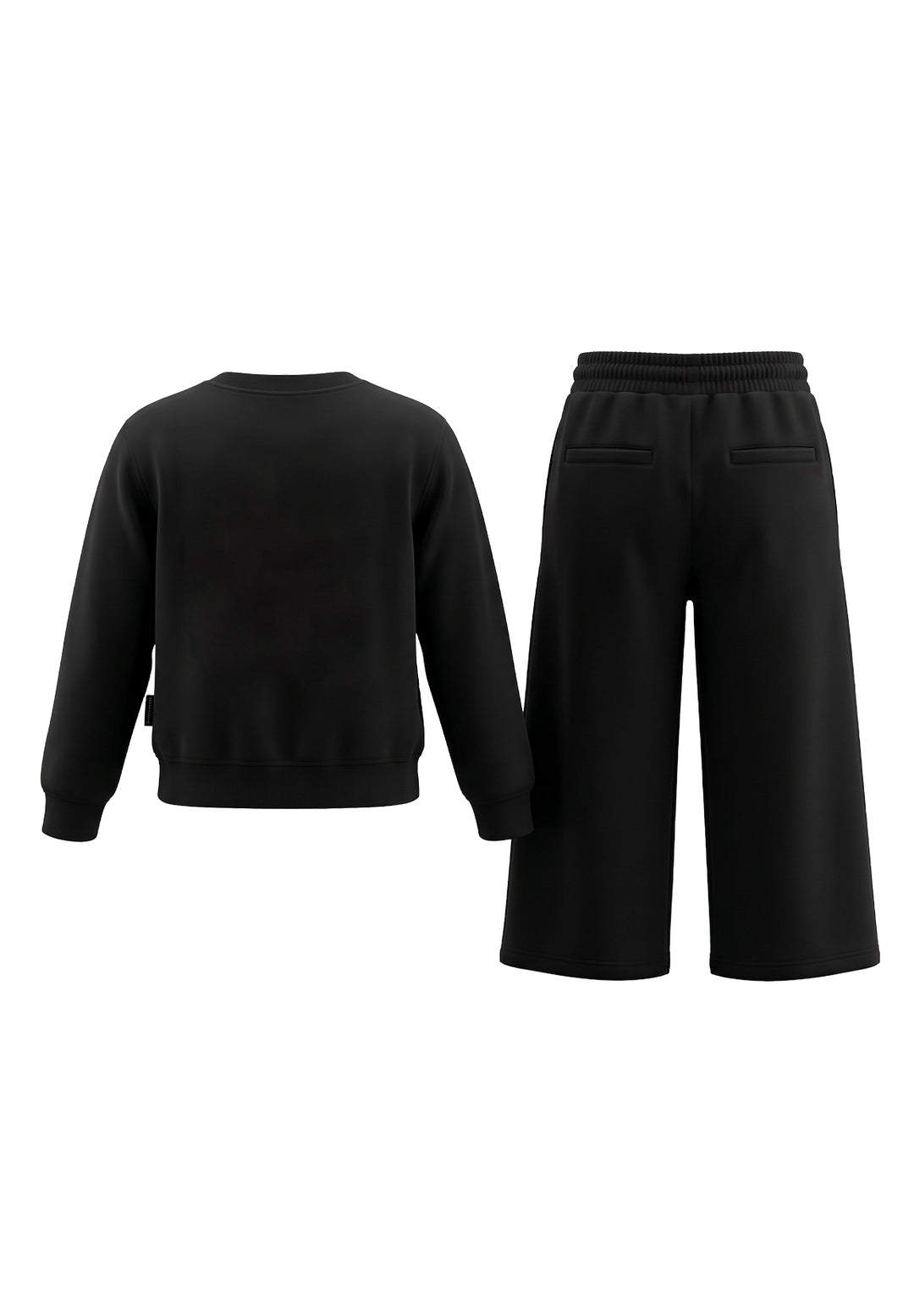 Completo felpa nero per bambina