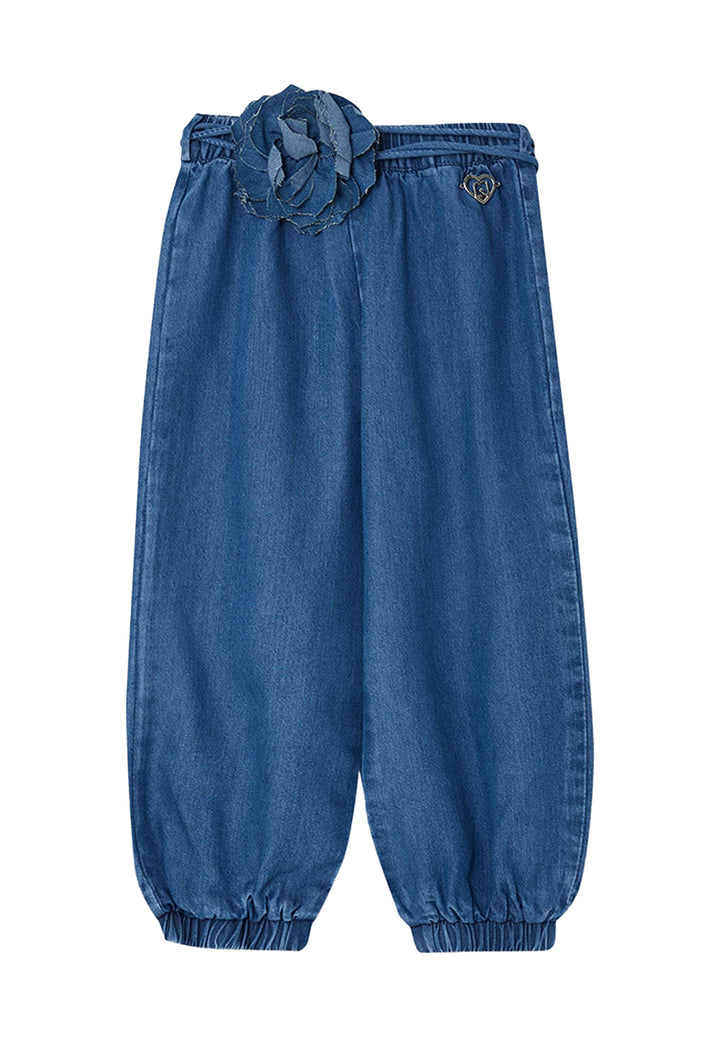 Short blu denim per bambina