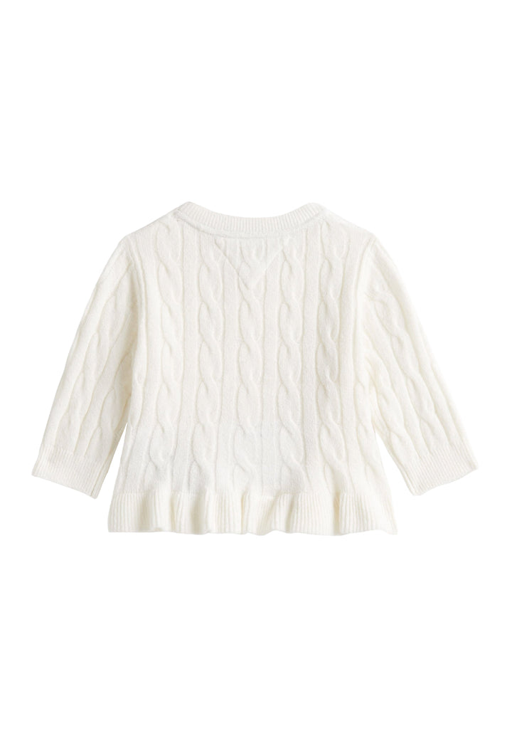 Cardigan bianco per neonata