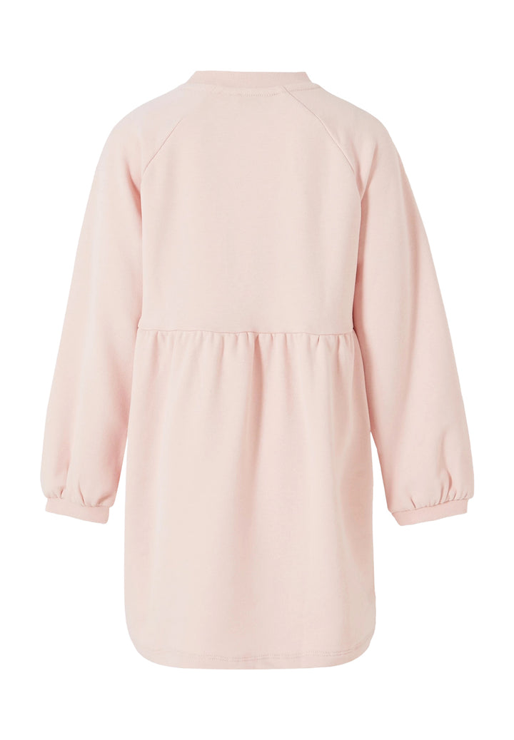 Vestito felpa rosa per bambina