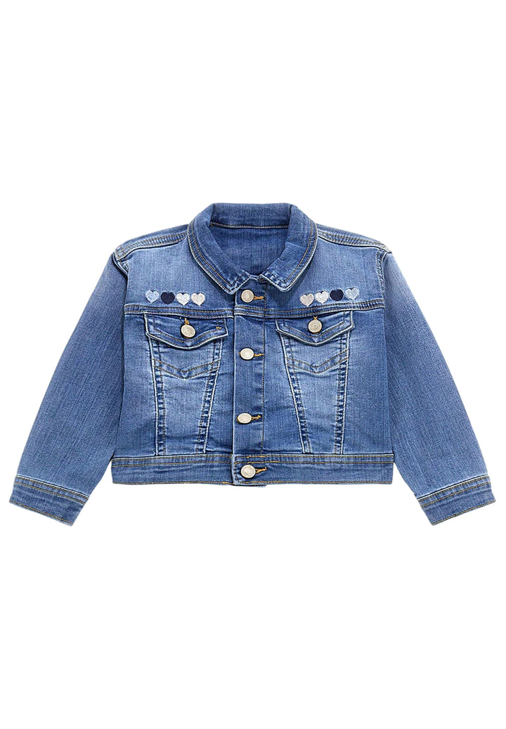 Giubbino blu denim per bambina