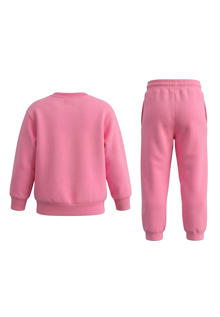 Completo felpa rosa per bambina
