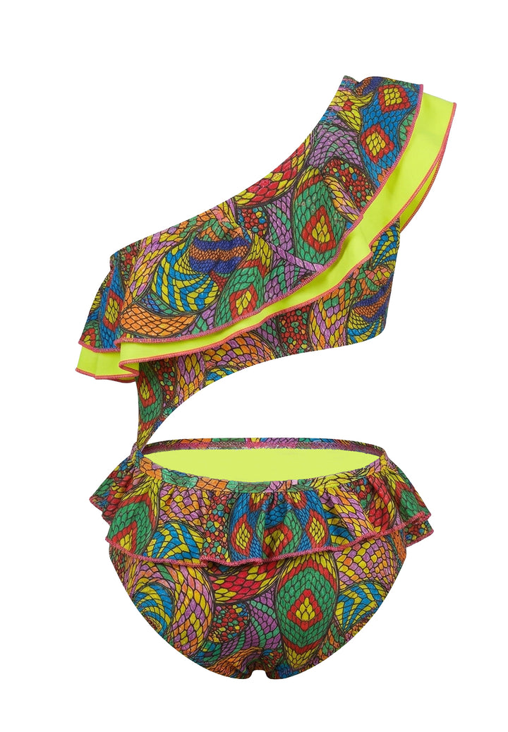Costume intero multicolor per neonata