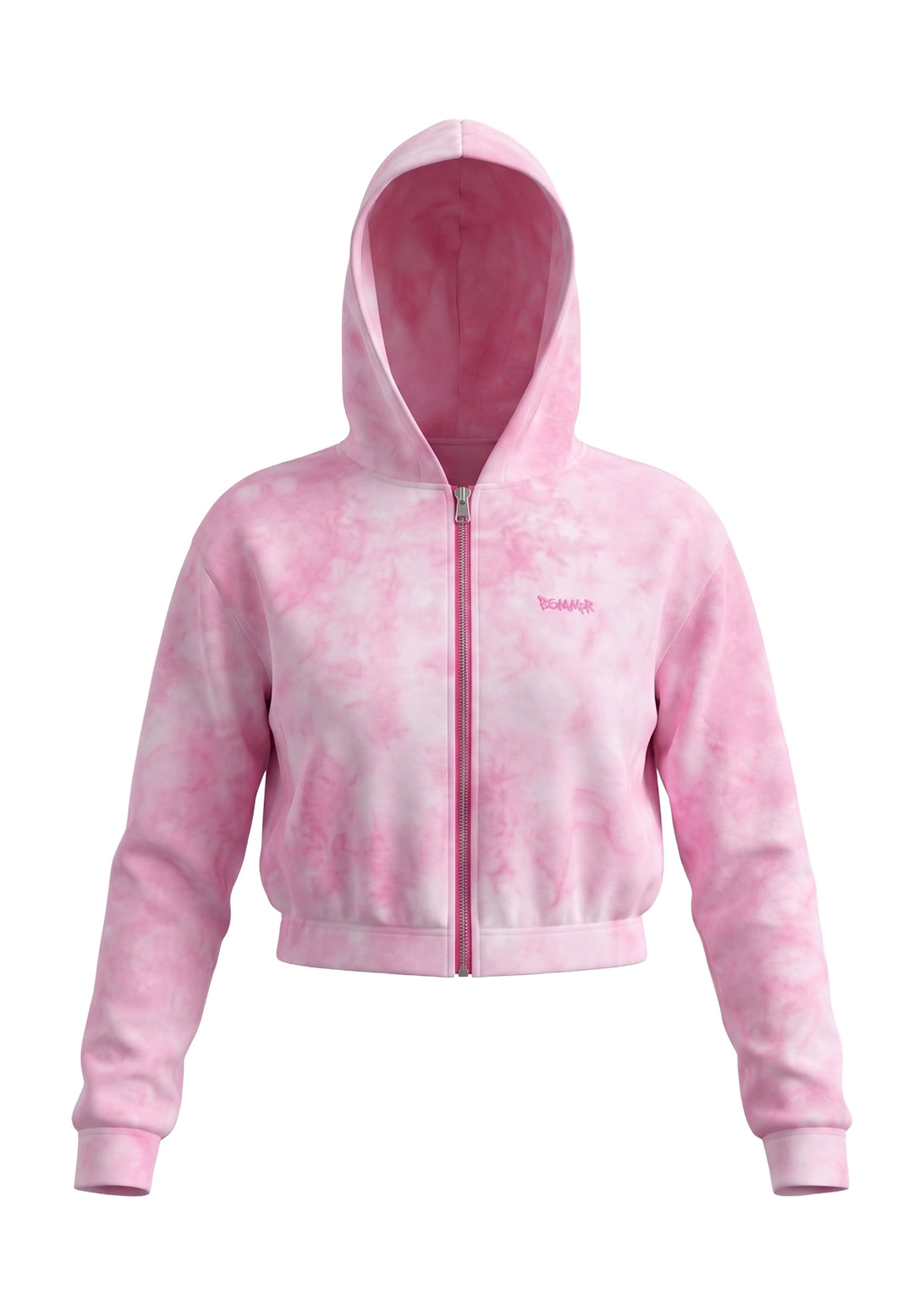 Felpa zip rosa per bambina