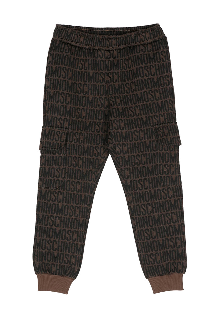 Pantalone felpa marrone per bambino