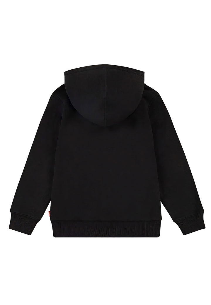 Felpa zip nera per bambino