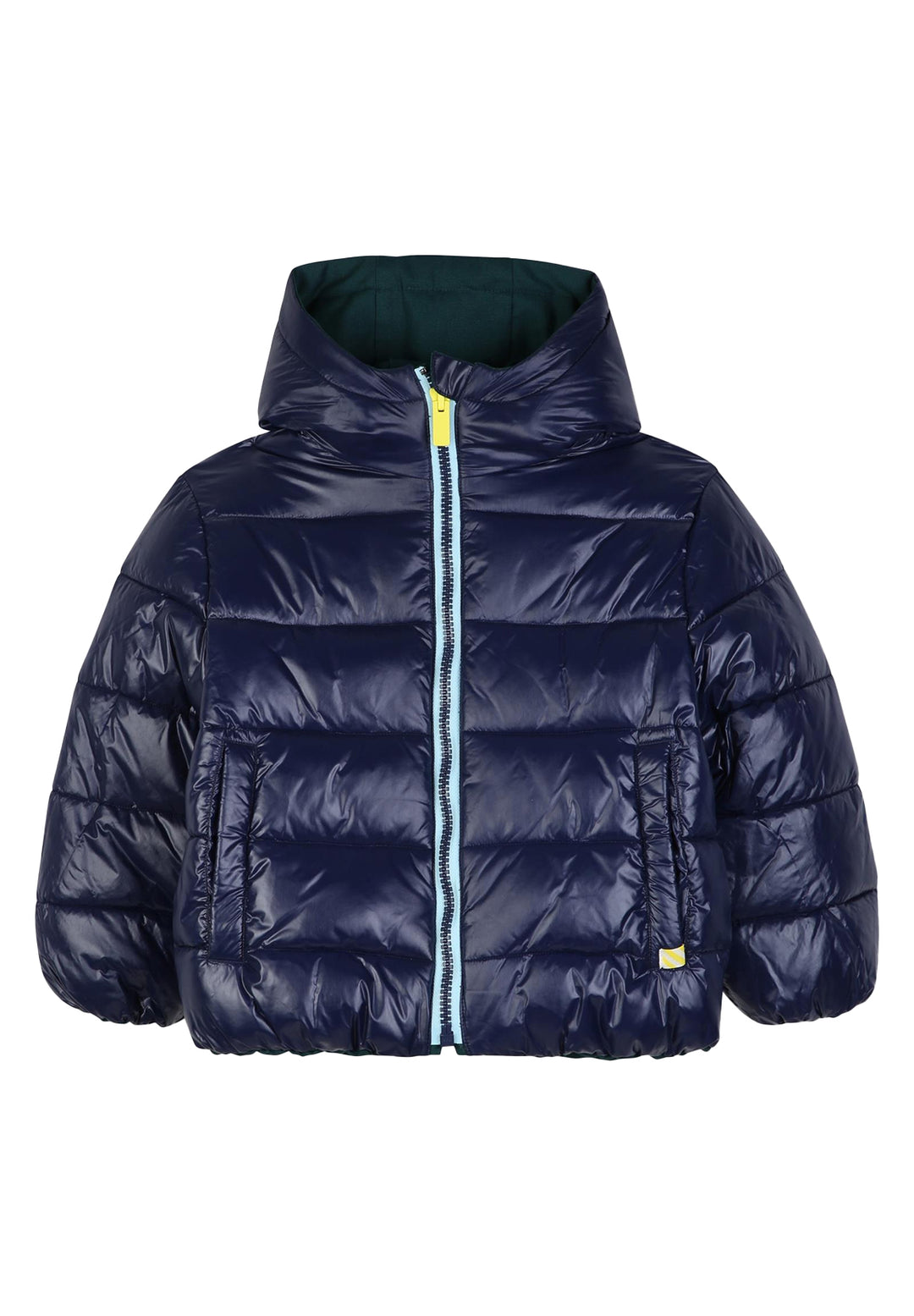 Giubbotto reversibile verde-blu per bambino