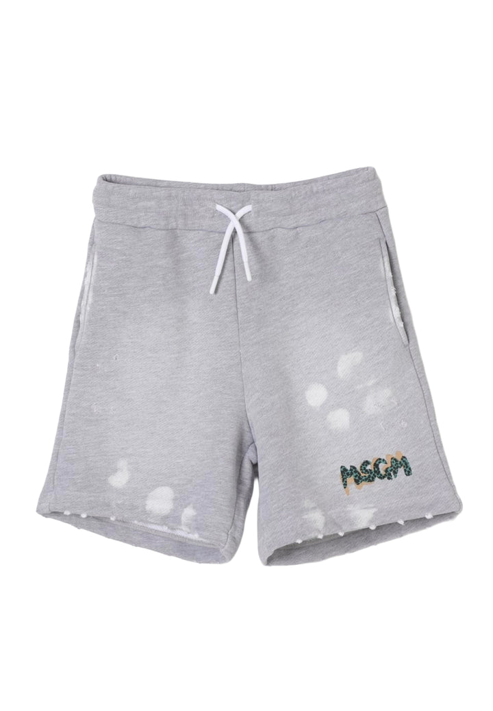 Bermuda felpa grigio per bambino