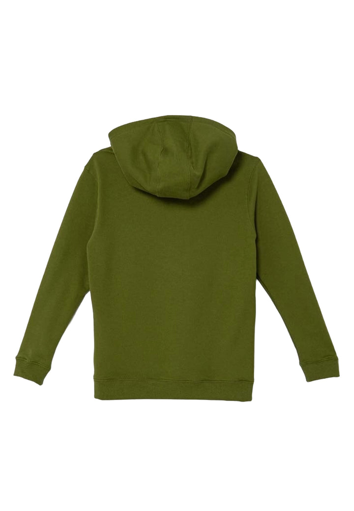 Felpa cappuccio verde per bambino
