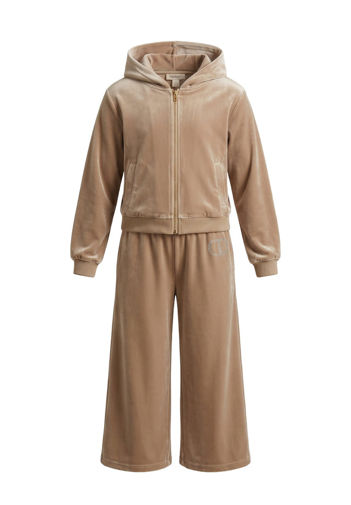 Completo ciniglia marrone per bambina