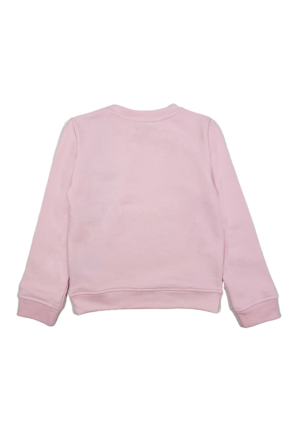 Felpa girocollo rosa per neonata