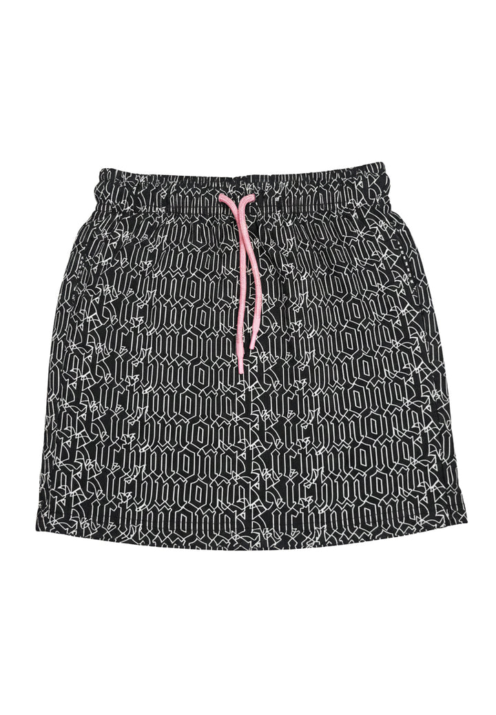 Gonna felpa nera per bambina