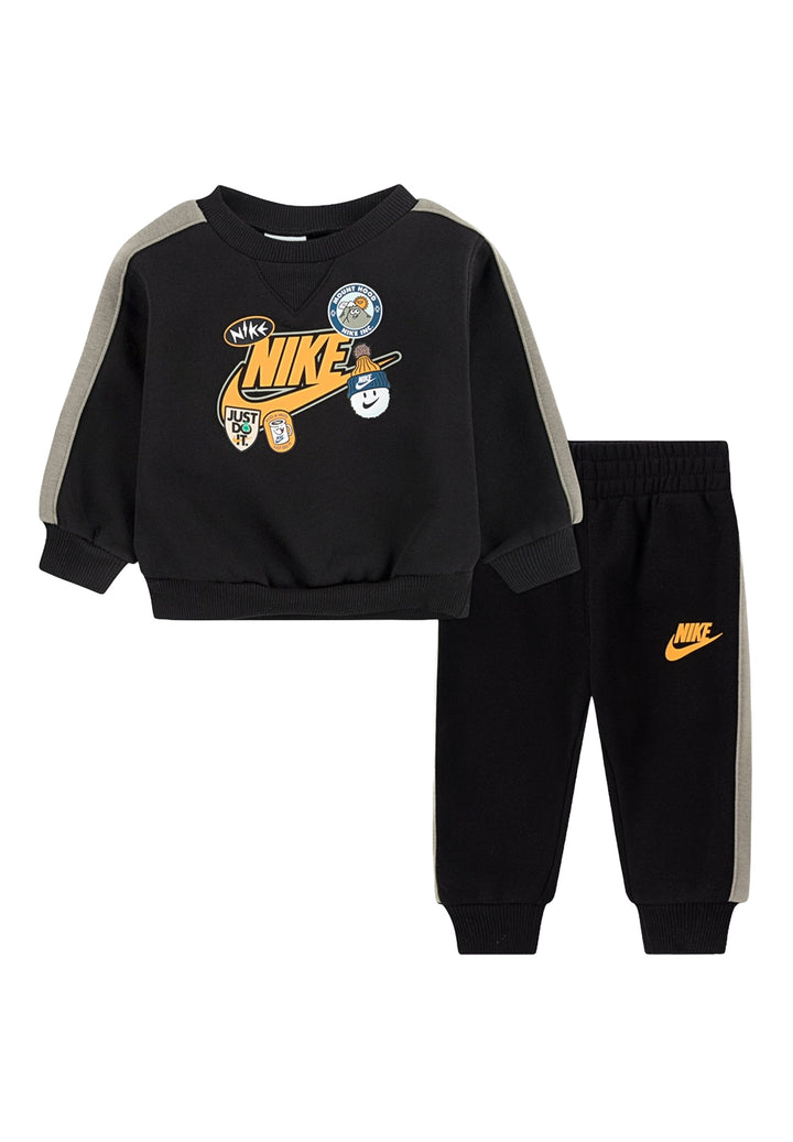 Completo felpa nero per bambino