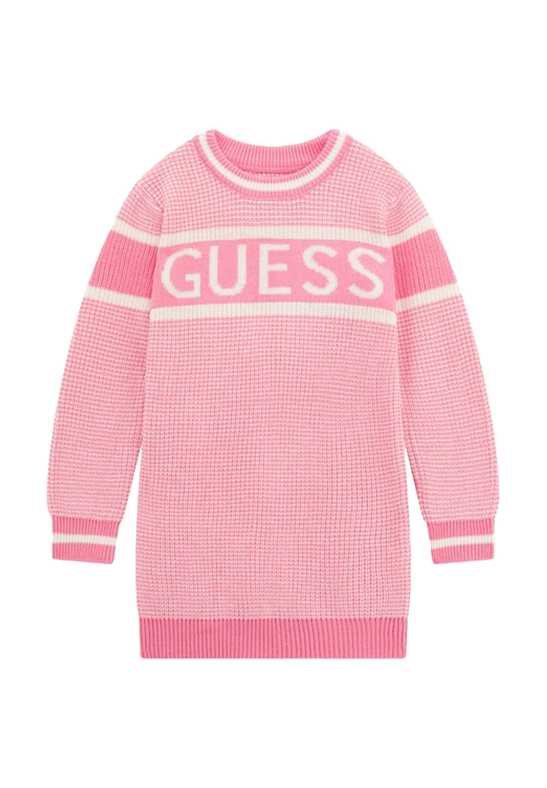Vestito in maglia rosa per bambina