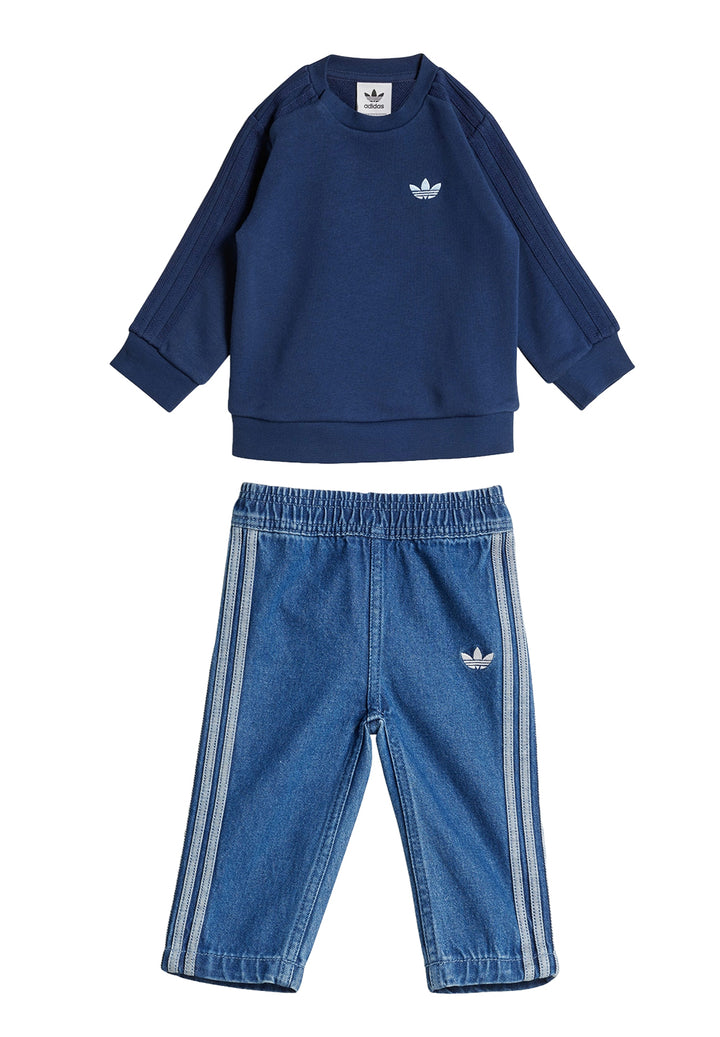 Completo felpa + jeans blu per bambino