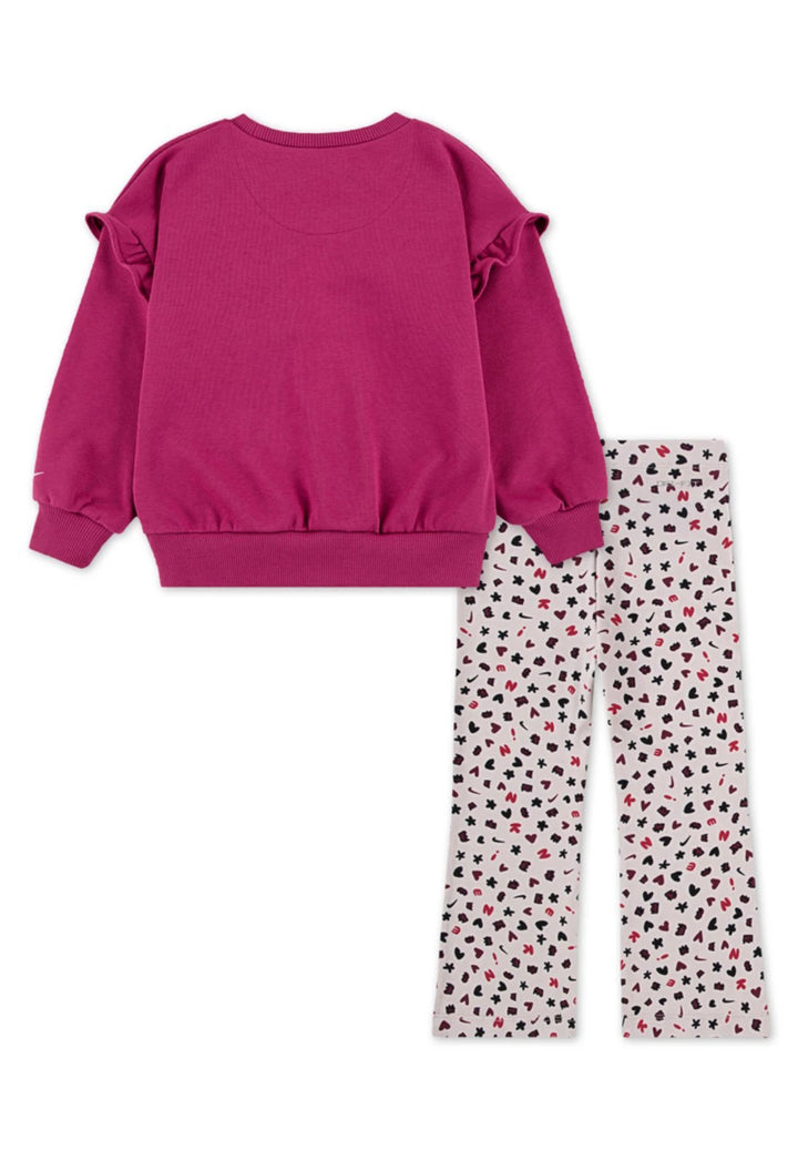 Completo felpa fuxia per bambina