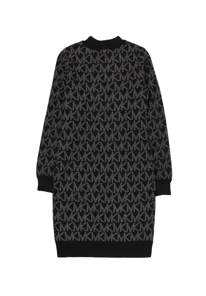 Black knit dress for girls