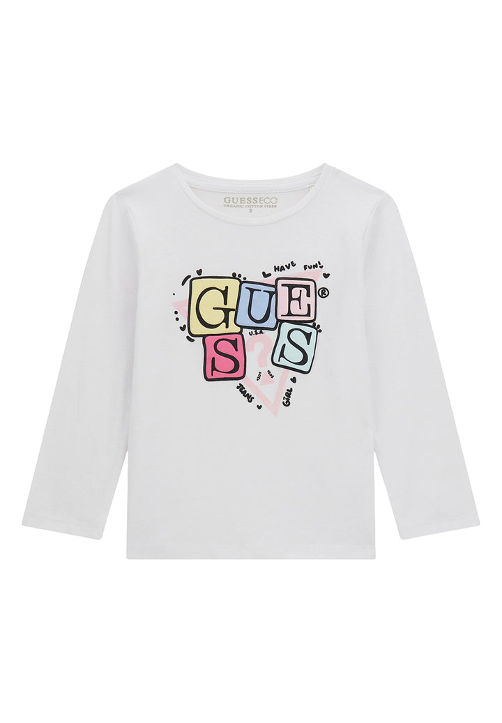 T-shirt bianca per bambina
