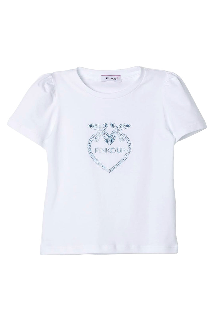 T-shirt bianca per bambina