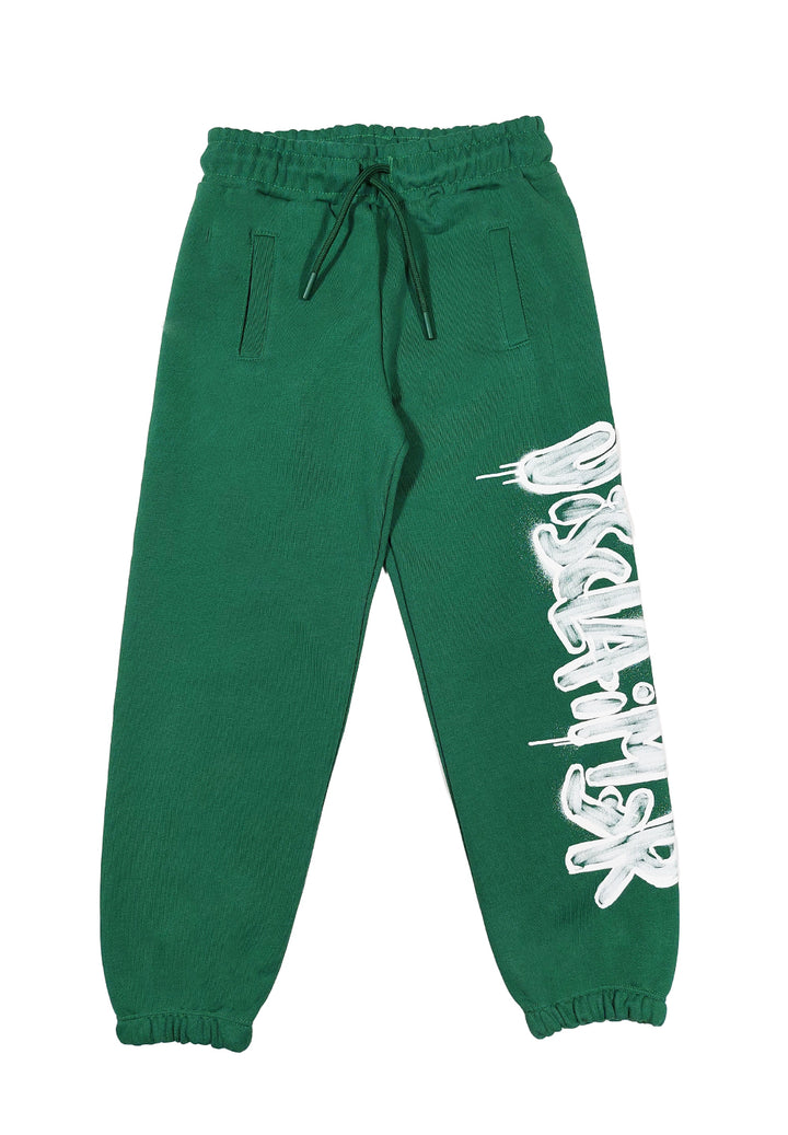 Pantalone felpa verde per bambino