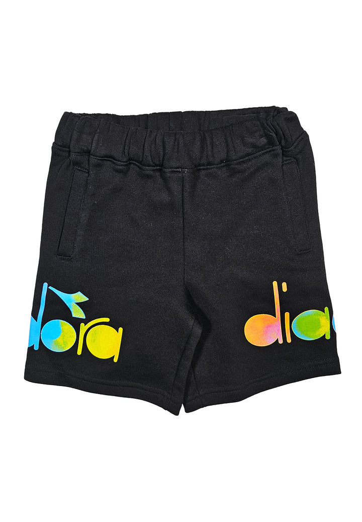 Bermuda felpa nero per bambino - Primamoda kids