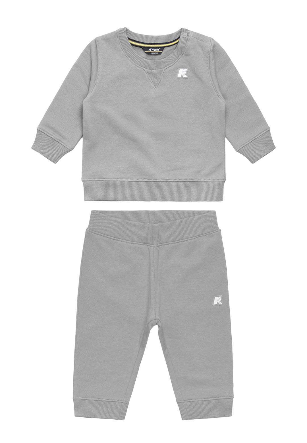 Completo felpa grigio per neonato