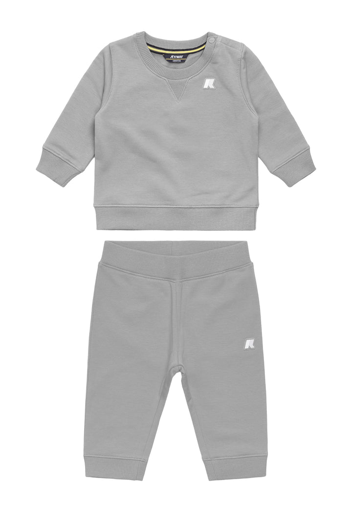 Completo felpa grigio per neonato