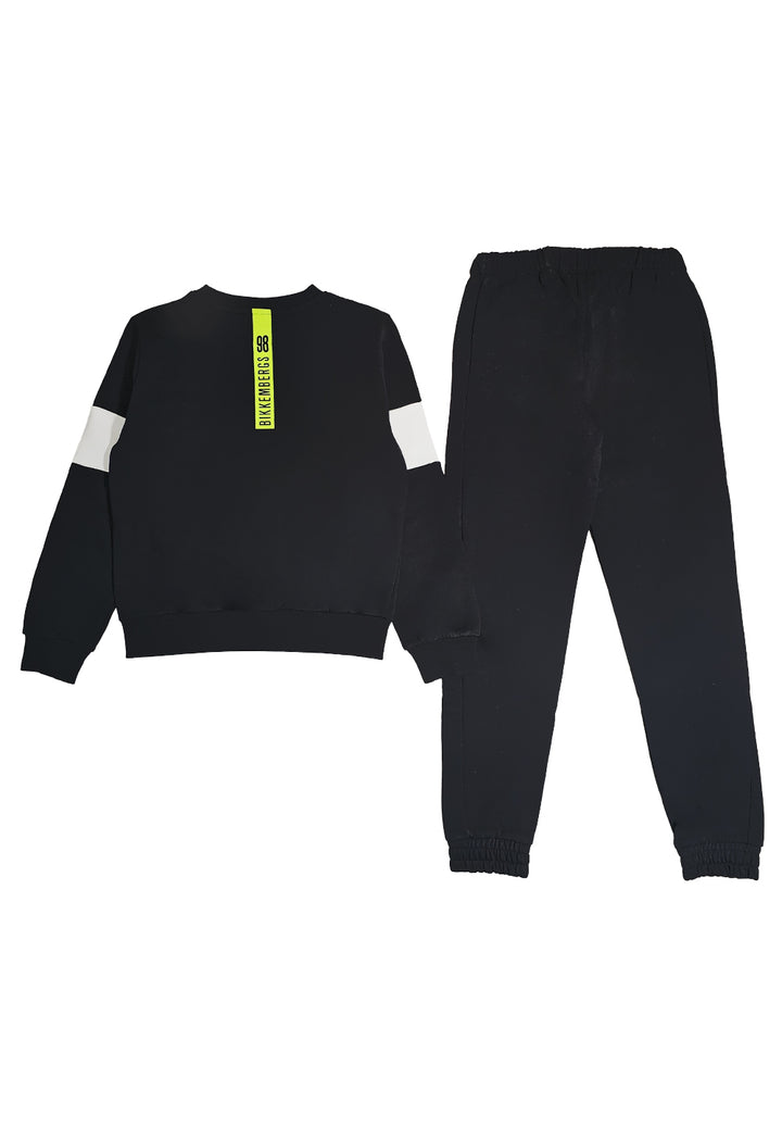 Completo felpa nero per bambino