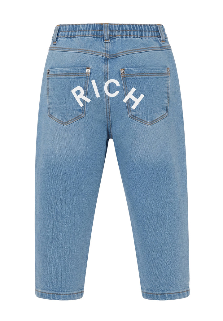 Jeans blu denim per neonato