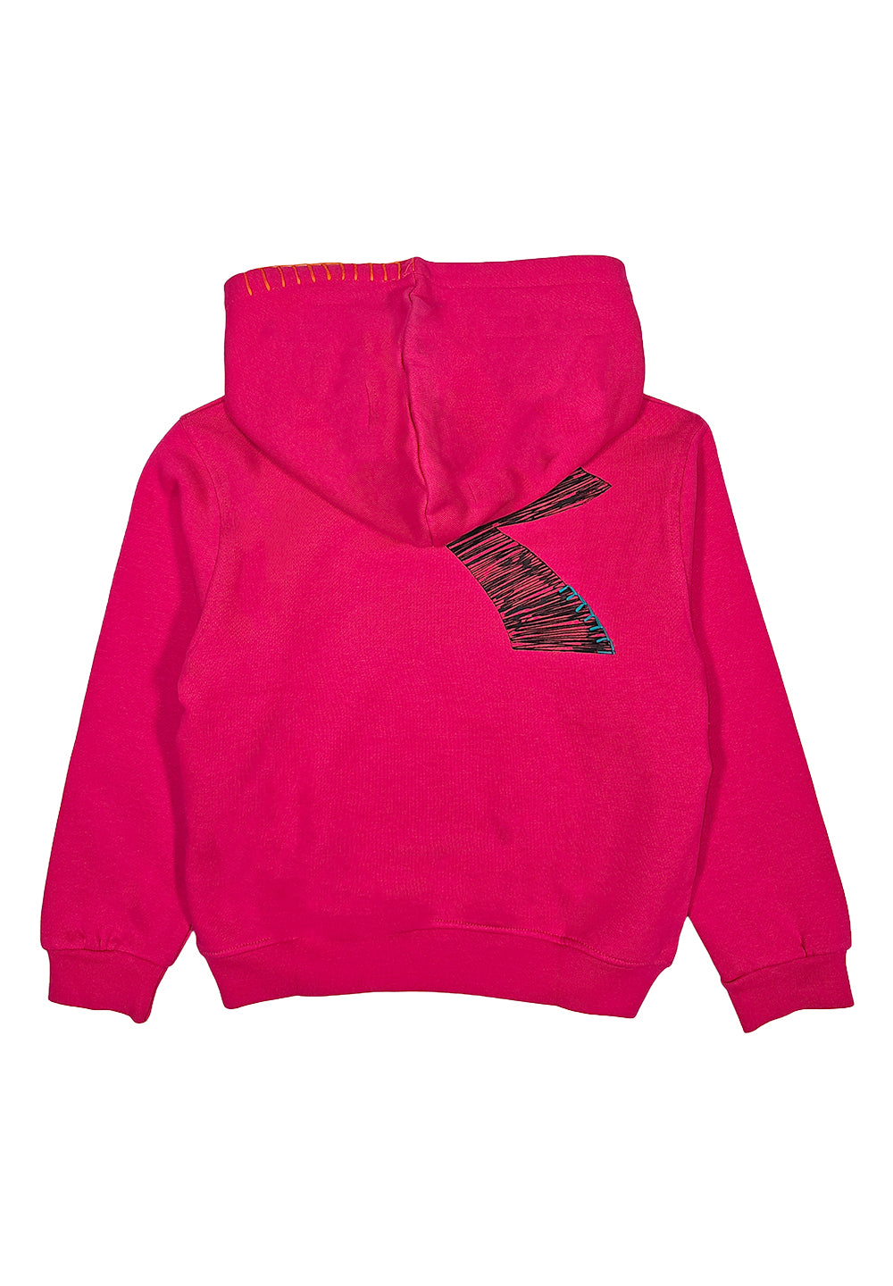 Fuchsia hooded sweatshirt for girls