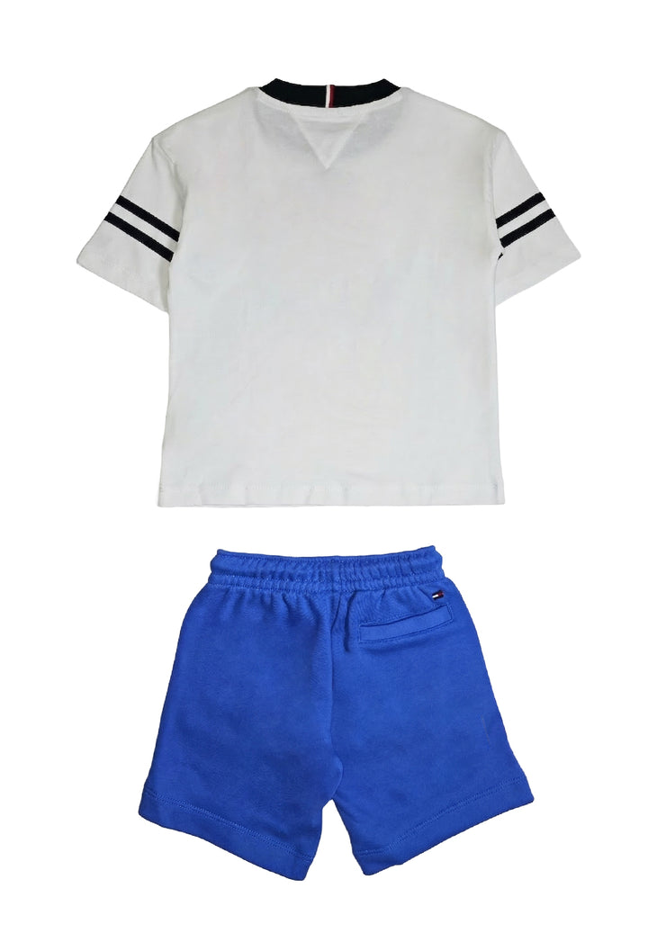 Completo bianco-blu per bambino