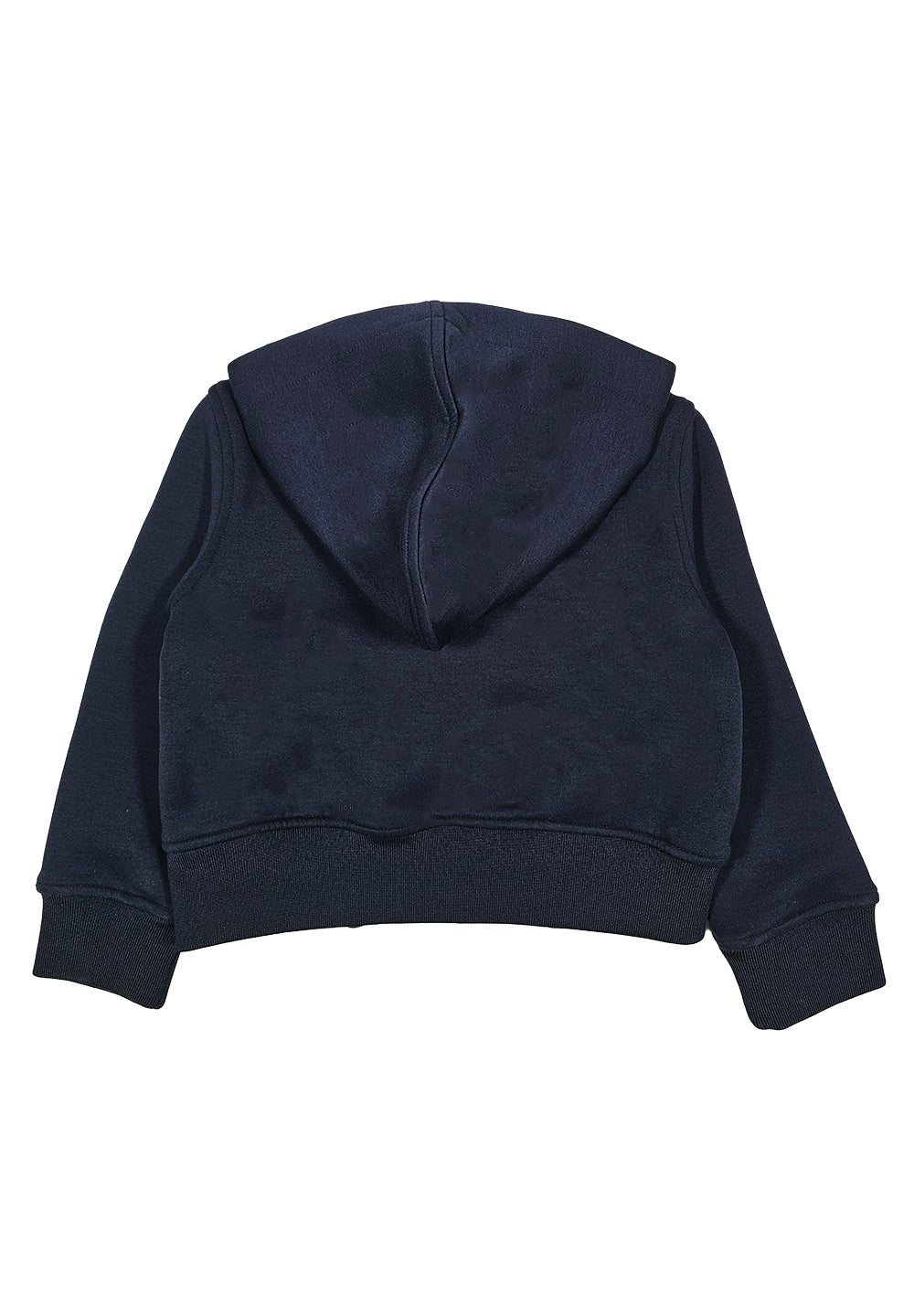 Felpa zip con cappuccio blu navy per bambino