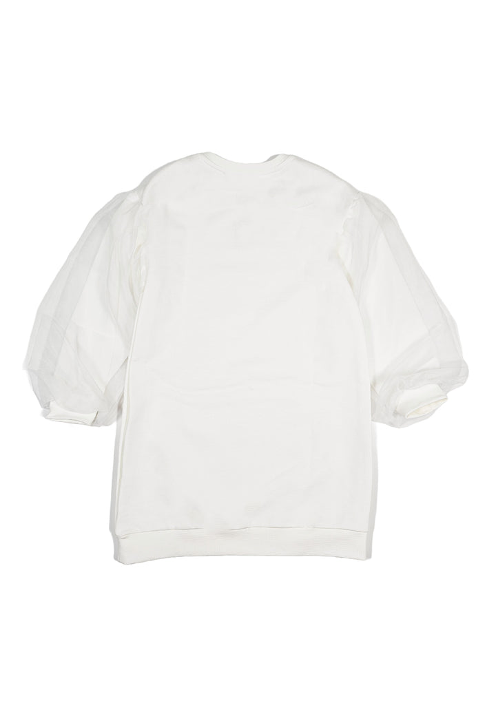 White sweatshirt dress for girls