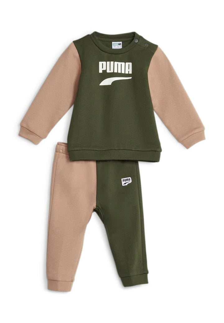 Grün-braunes Sweatshirt-Set für Neugeborene