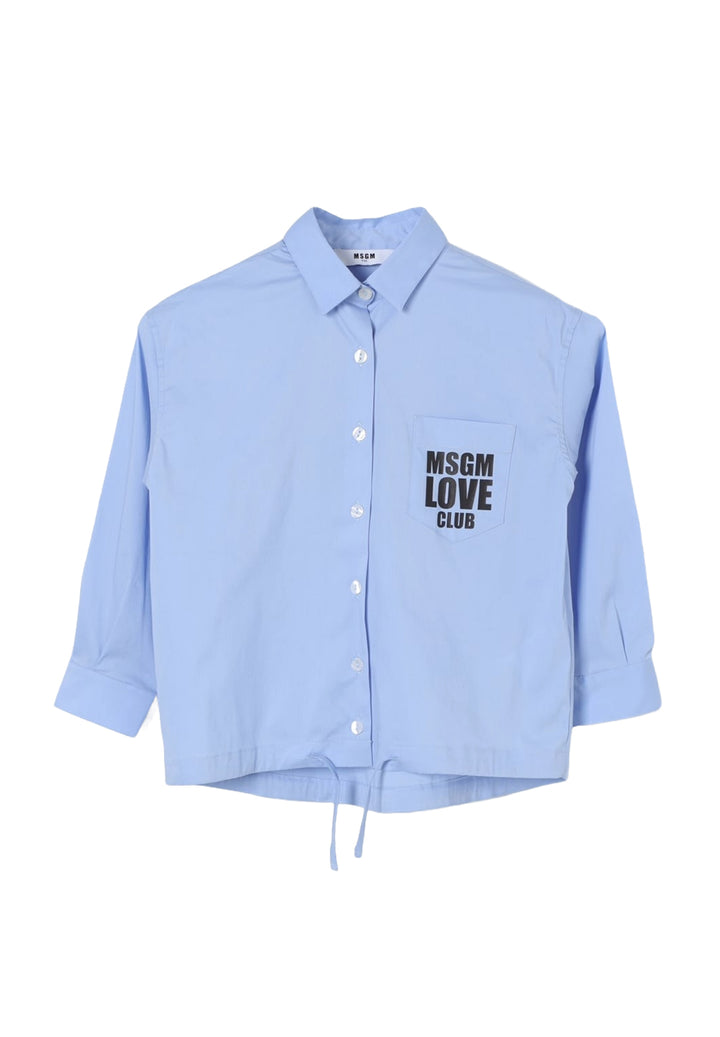 Camicia celeste per bambina