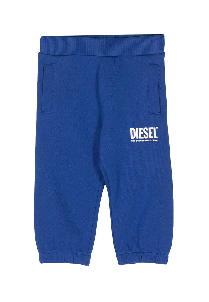 Pantalone felpa blu per neonato