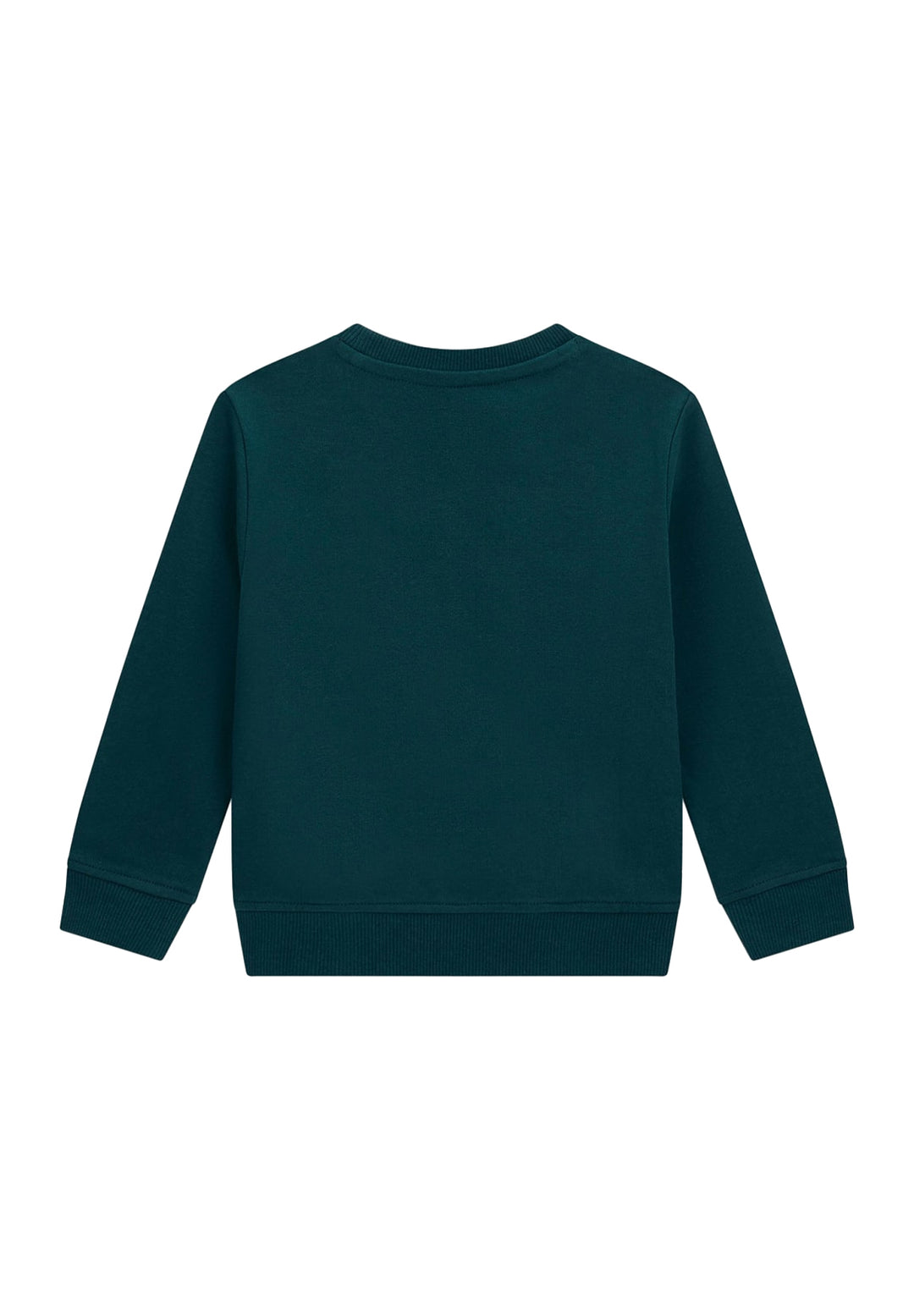 Felpa girocollo verde per bambino