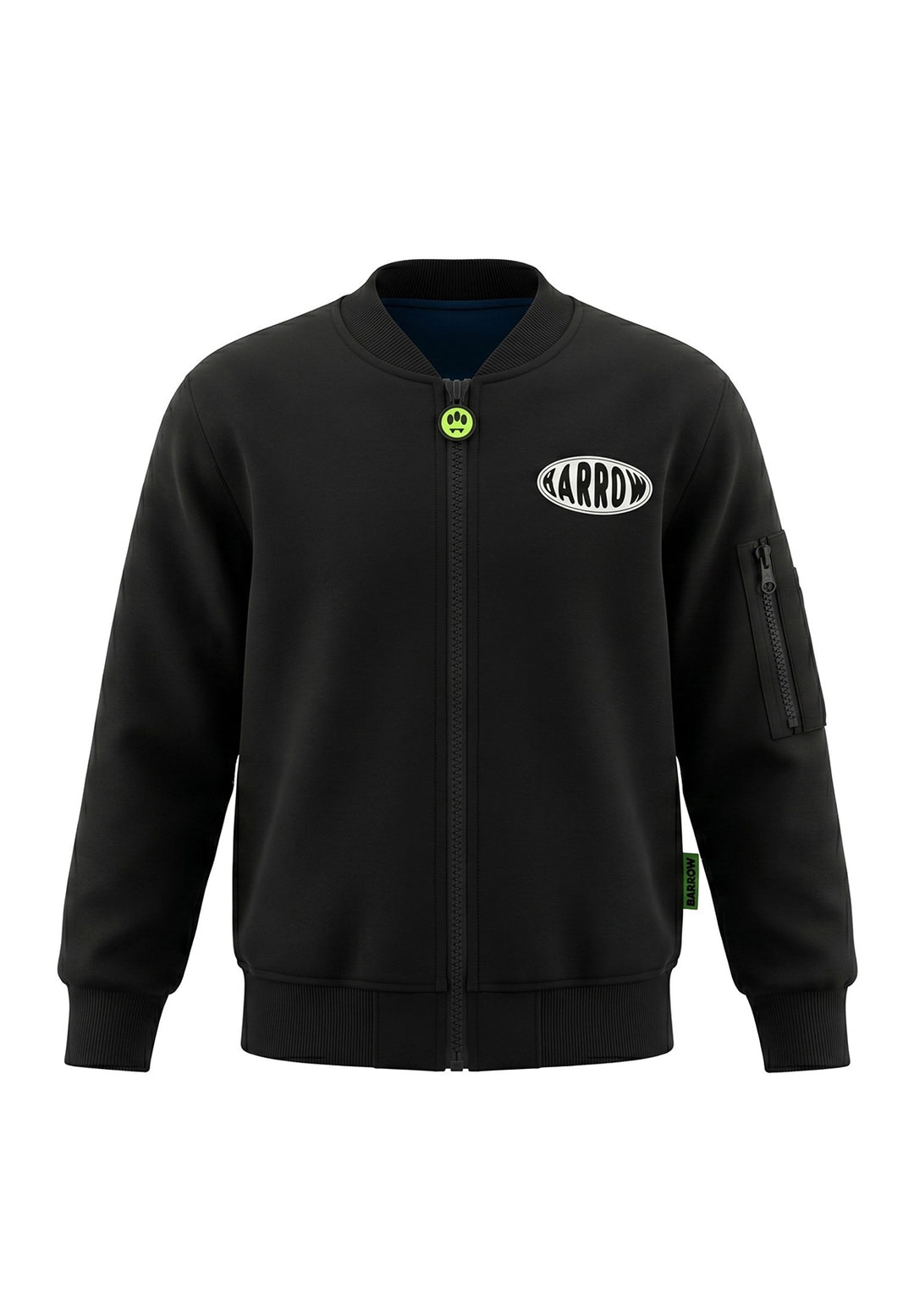 Felpa zip nera per bambino
