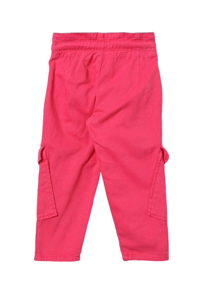 Pantalone cargo fuxia per neonata