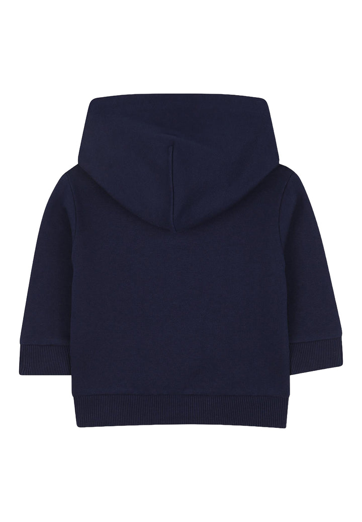 Felpa cappuccio blu per neonato