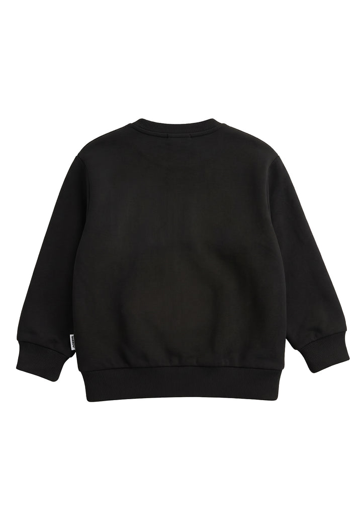 Felpa girocollo nera unisex