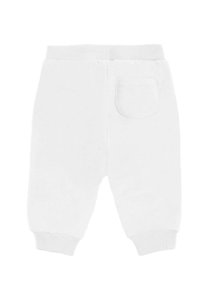 Pantalone felpa bianco per neonata