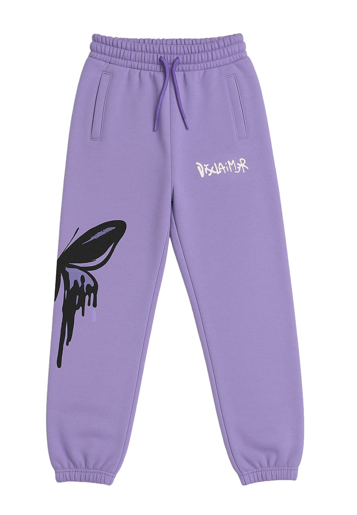 Pantalone felpa lilla per bambina