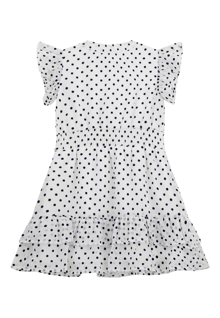 Vestito bianco-blu per bambina