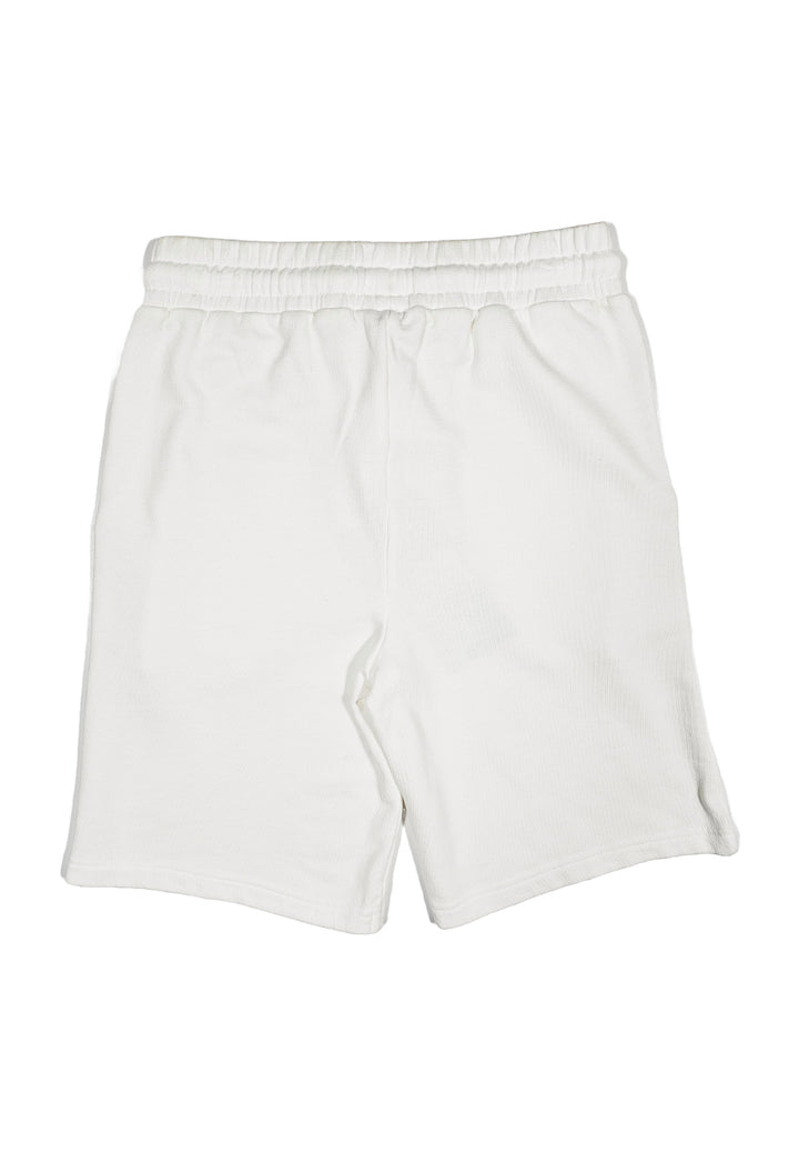 White sweatshirt bermuda shorts for boys
