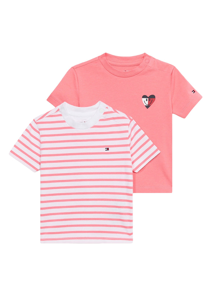 Set 2 t-shirt rosa per neonata