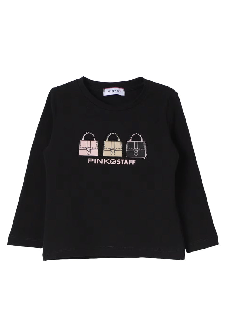 T-shirt nero per bambina