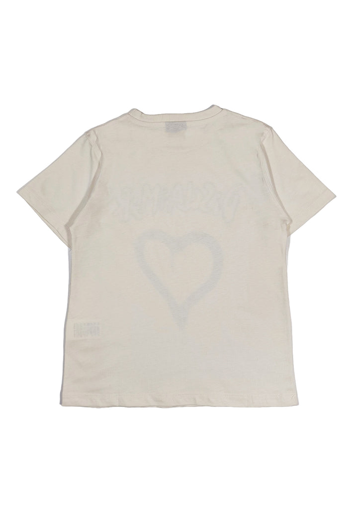 T-shirt crema per bambina